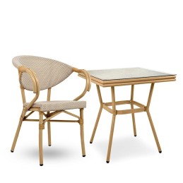 Krzesło BISTRO PARIS ARM jasnobrązowe rattan King home - 10